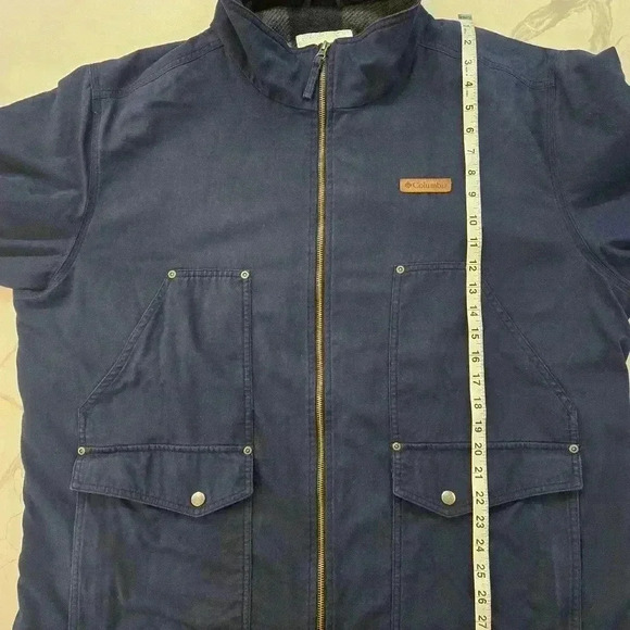 Canvas Flannel Lined Insulated Barn Jacket Chore Coat Blue Mens Size 2X - Picture 13 of 14